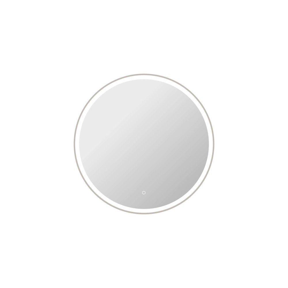 36 Round LED Front and Backlit Wall Mirror in Silver