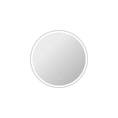 36 Round LED Front and Backlit Wall Mirror in Silver
