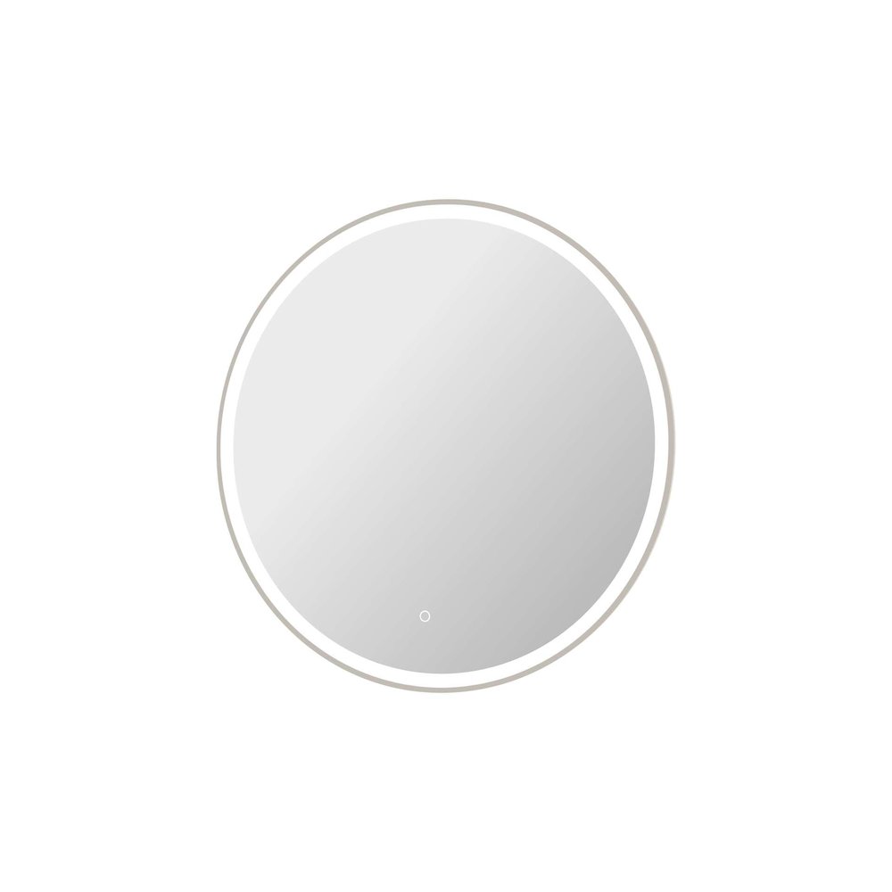36 Round LED Front and Backlit Wall Mirror in Silver
