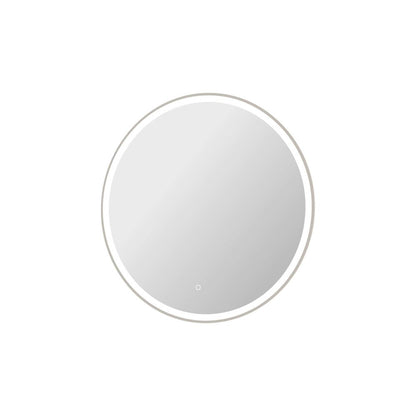 36 Round LED Front and Backlit Wall Mirror in Silver