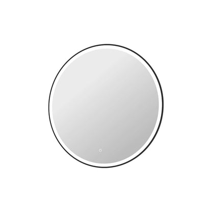 39 Round LED Front and Backlit Wall Mirror in Black