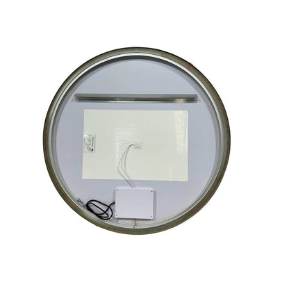 42 Round LED Front and Backlit Wall Mirror in Satin Gold