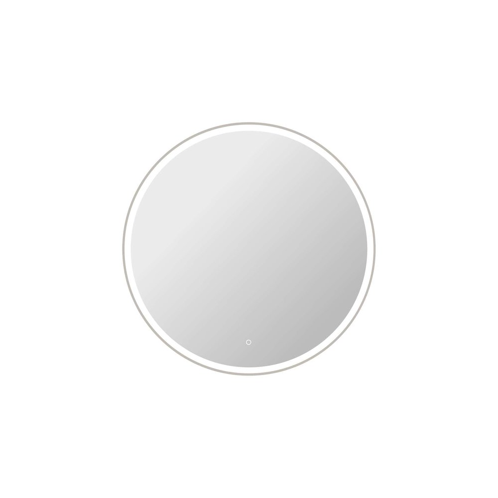 42 Round LED Front and Backlit Wall Mirror in Silver