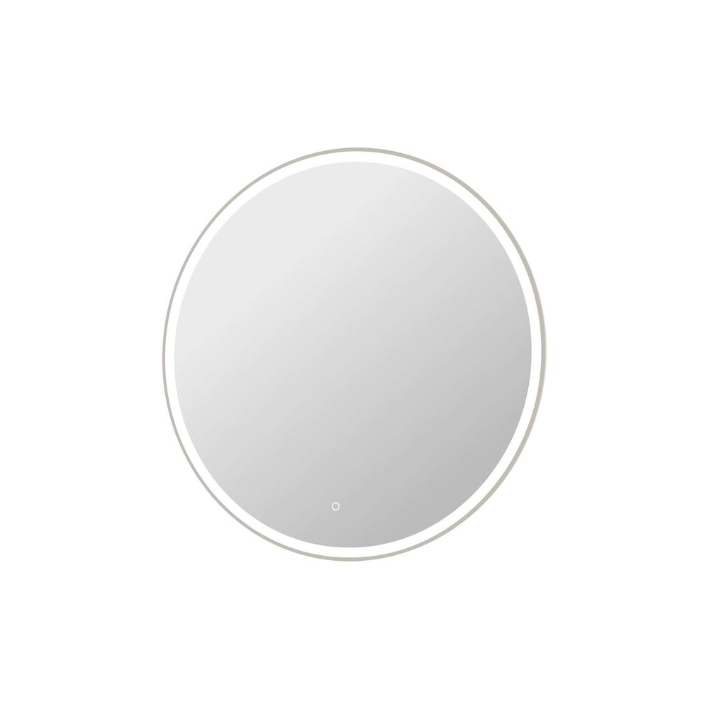 42 Round LED Front and Backlit Wall Mirror in Silver
