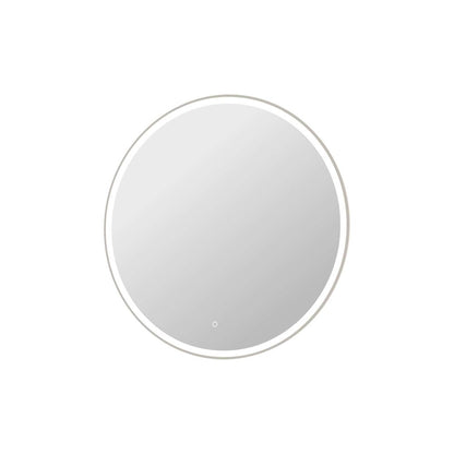 42 Round LED Front and Backlit Wall Mirror in Silver