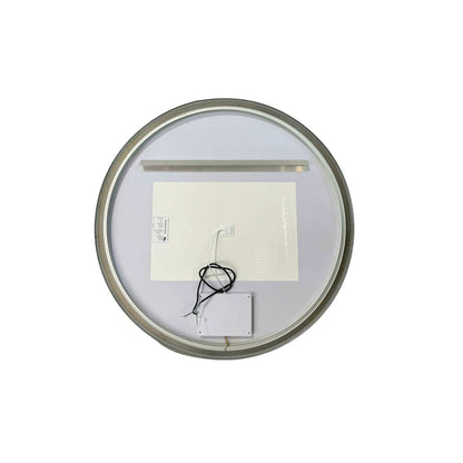 42 Round LED Front and Backlit Wall Mirror in Silver