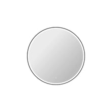 45 Round LED Front and Backlit Wall Mirror in Black