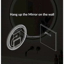 45 Round LED Front and Backlit Wall Mirror in Black