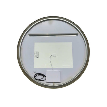 45 Round LED Front and Backlit Wall Mirror in Satin Gold