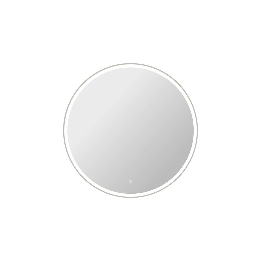 45 Round LED Front and Backlit Wall Mirror in Silver