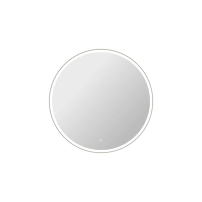 45 Round LED Front and Backlit Wall Mirror in Silver