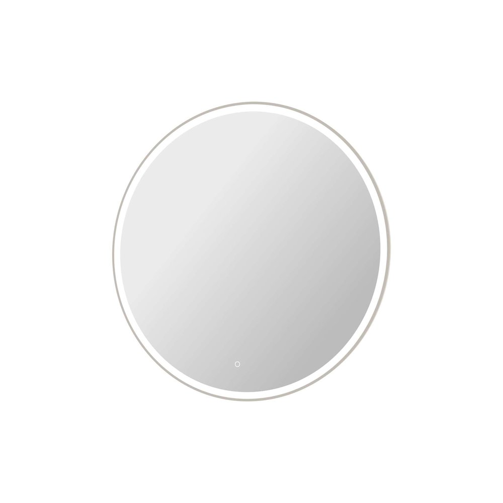 45 Round LED Front and Backlit Wall Mirror in Silver