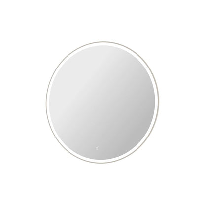 45 Round LED Front and Backlit Wall Mirror in Silver