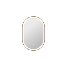 30 Inch Oval LED Front and Backlit Wall Mirror in Satin Gold