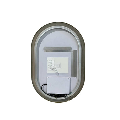 30 Inch Oval LED Front and Backlit Wall Mirror in Satin Gold
