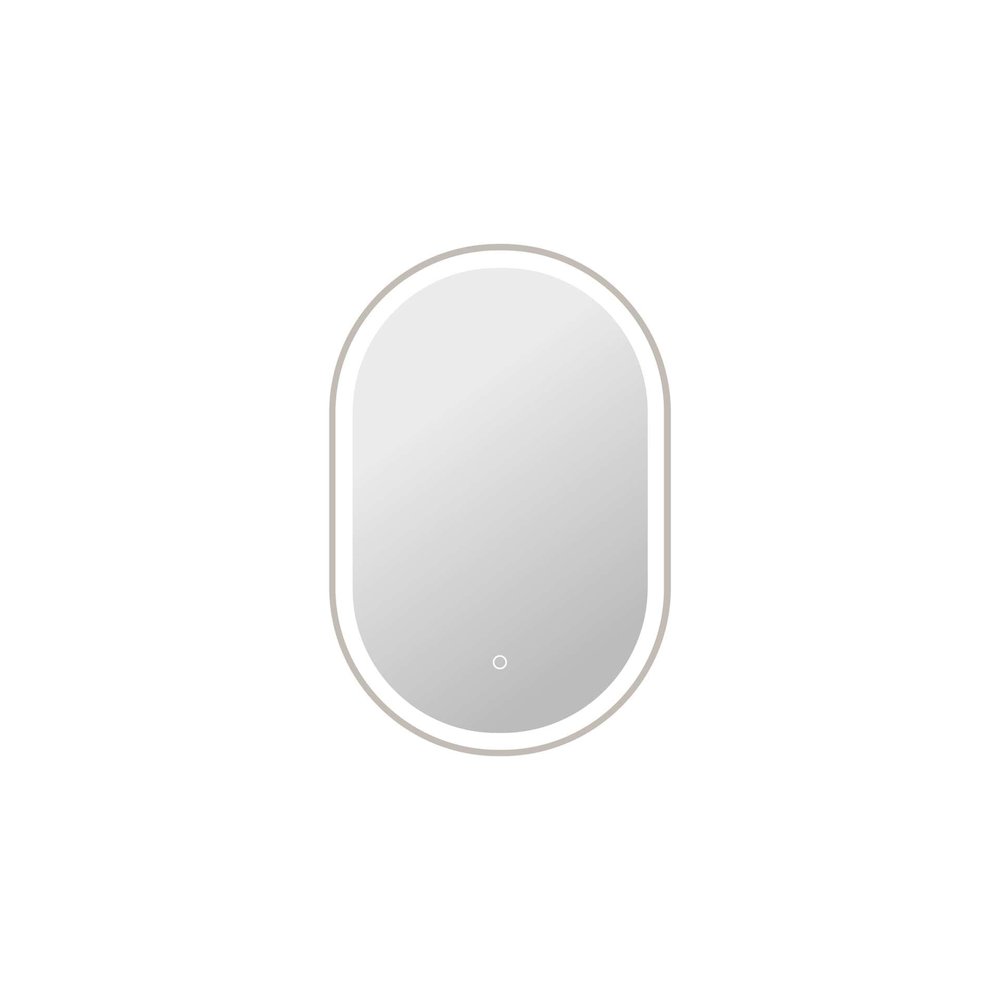 30 Inch Oval LED Front and Backlit Wall Mirror in Silver