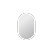 30 Inch Oval LED Front and Backlit Wall Mirror in Silver