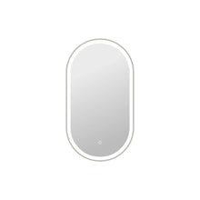 36 Inch Oval LED Front and Backlit Wall Mirror in Silver