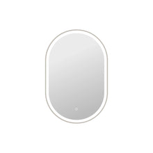 36 Inch Oval LED Front and Backlit Wall Mirror in Silver