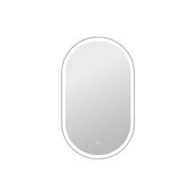 40 Inch Oval LED Front and Backlit Wall Mirror in Silver