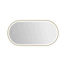 48 Inch Oval LED Front and Backlit Wall Mirror in Satin Gold