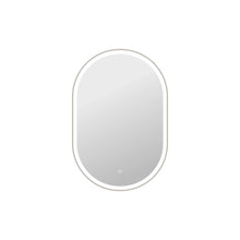 40 Inch Oval LED Front and Backlit Wall Mirror in Silver