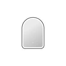 28 Inch Arch LED Front and Backlit Wall Mirror in Black