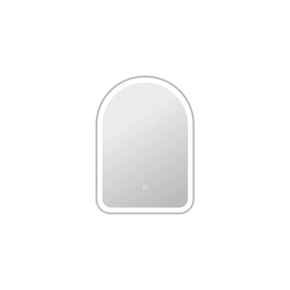 28 Inch Arch LED Front and Backlit Wall Mirror in Silver