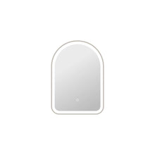 28 Inch Arch LED Front and Backlit Wall Mirror in Silver