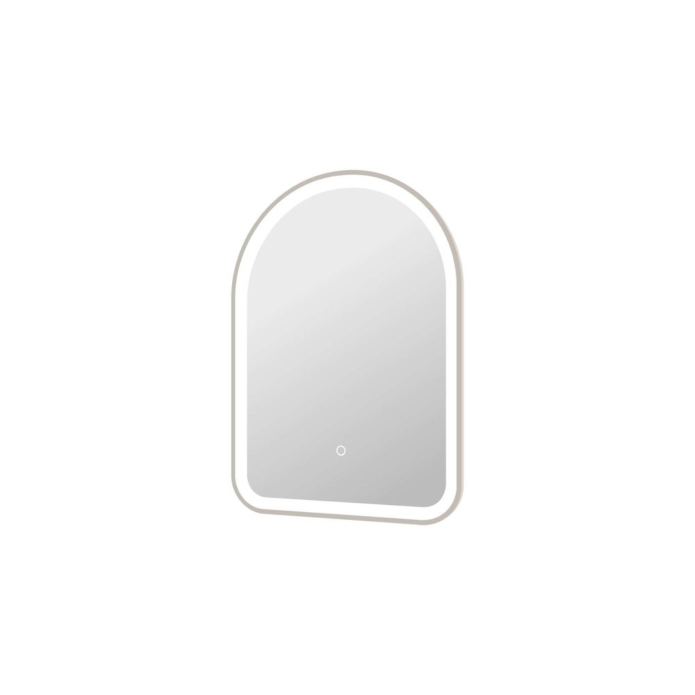 28 Inch Arch LED Front and Backlit Wall Mirror in Silver