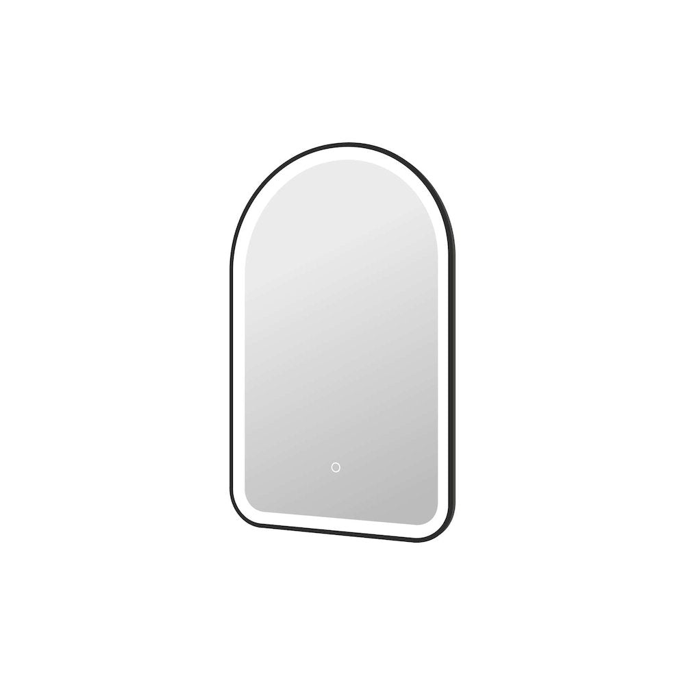 32 Inch Arch LED Front and Backlit Wall Mirror in Black