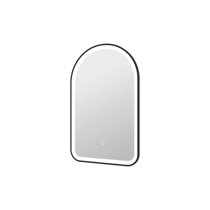 32 Inch Arch LED Front and Backlit Wall Mirror in Black