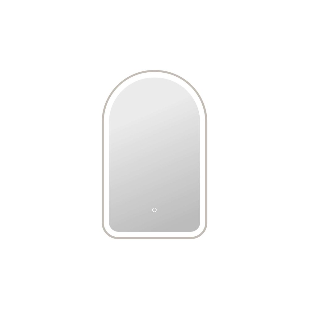 32 Inch Arch LED Front and Backlit Wall Mirror in Silver