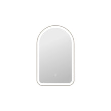 32 Inch Arch LED Front and Backlit Wall Mirror in Silver