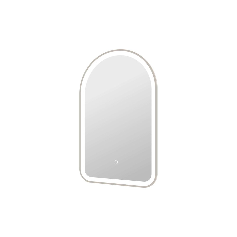 32 Inch Arch LED Front and Backlit Wall Mirror in Silver