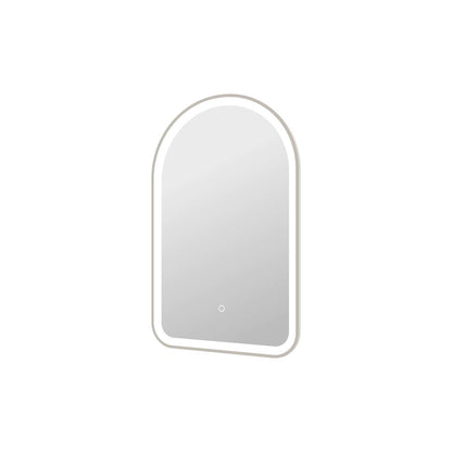 32 Inch Arch LED Front and Backlit Wall Mirror in Silver
