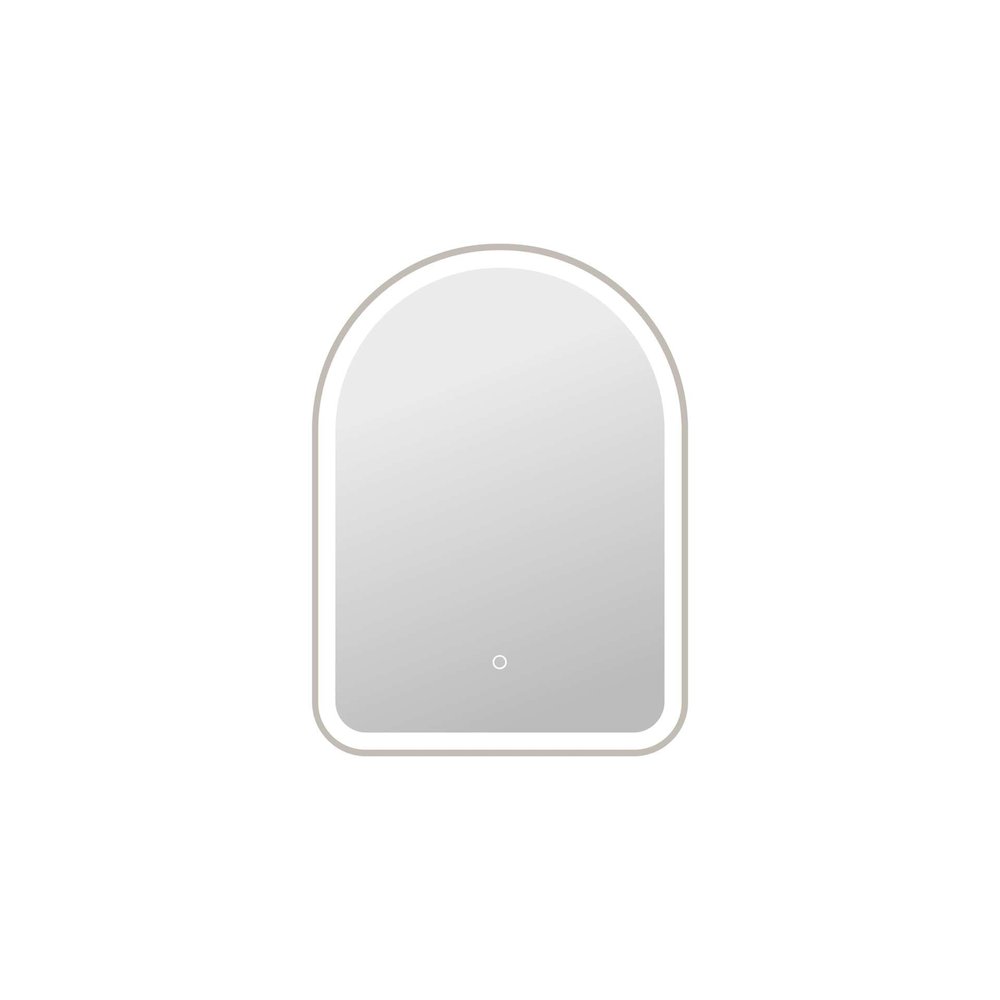 30 Inch Arch LED Front and Backlit Wall Mirror in Silver
