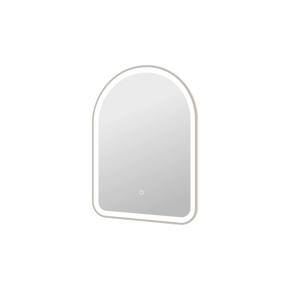 30 Inch Arch LED Front and Backlit Wall Mirror in Silver