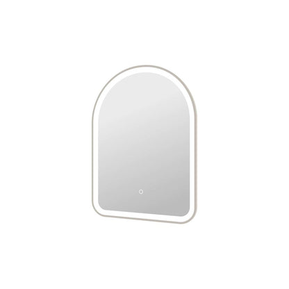 30 Inch Arch LED Front and Backlit Wall Mirror in Silver