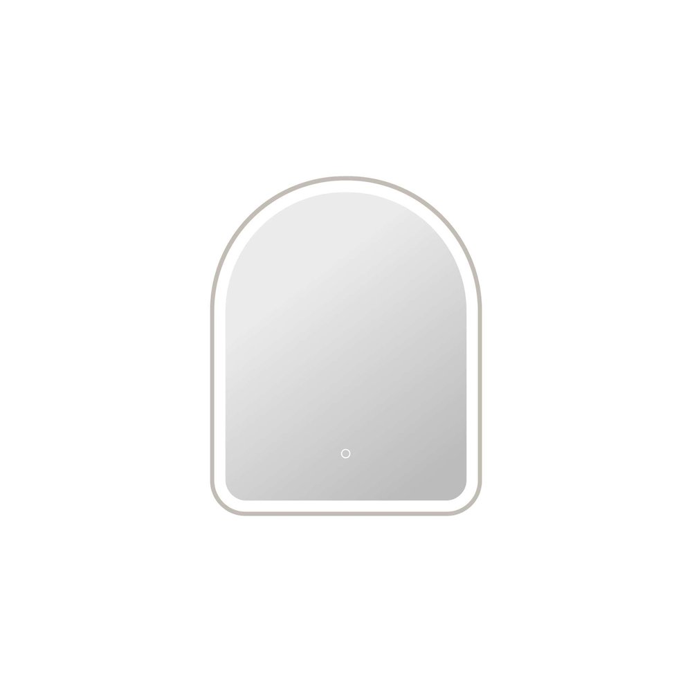 30 Inch Arch LED Front and Backlit Wall Mirror in Silver