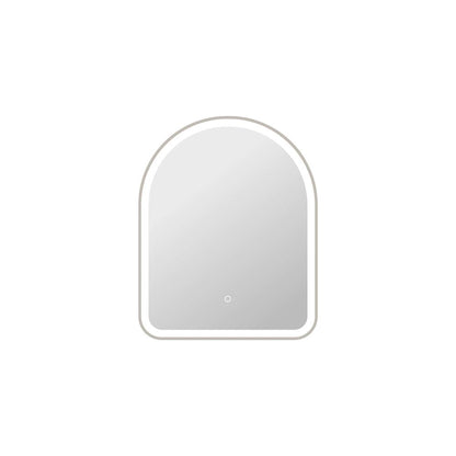30 Inch Arch LED Front and Backlit Wall Mirror in Silver
