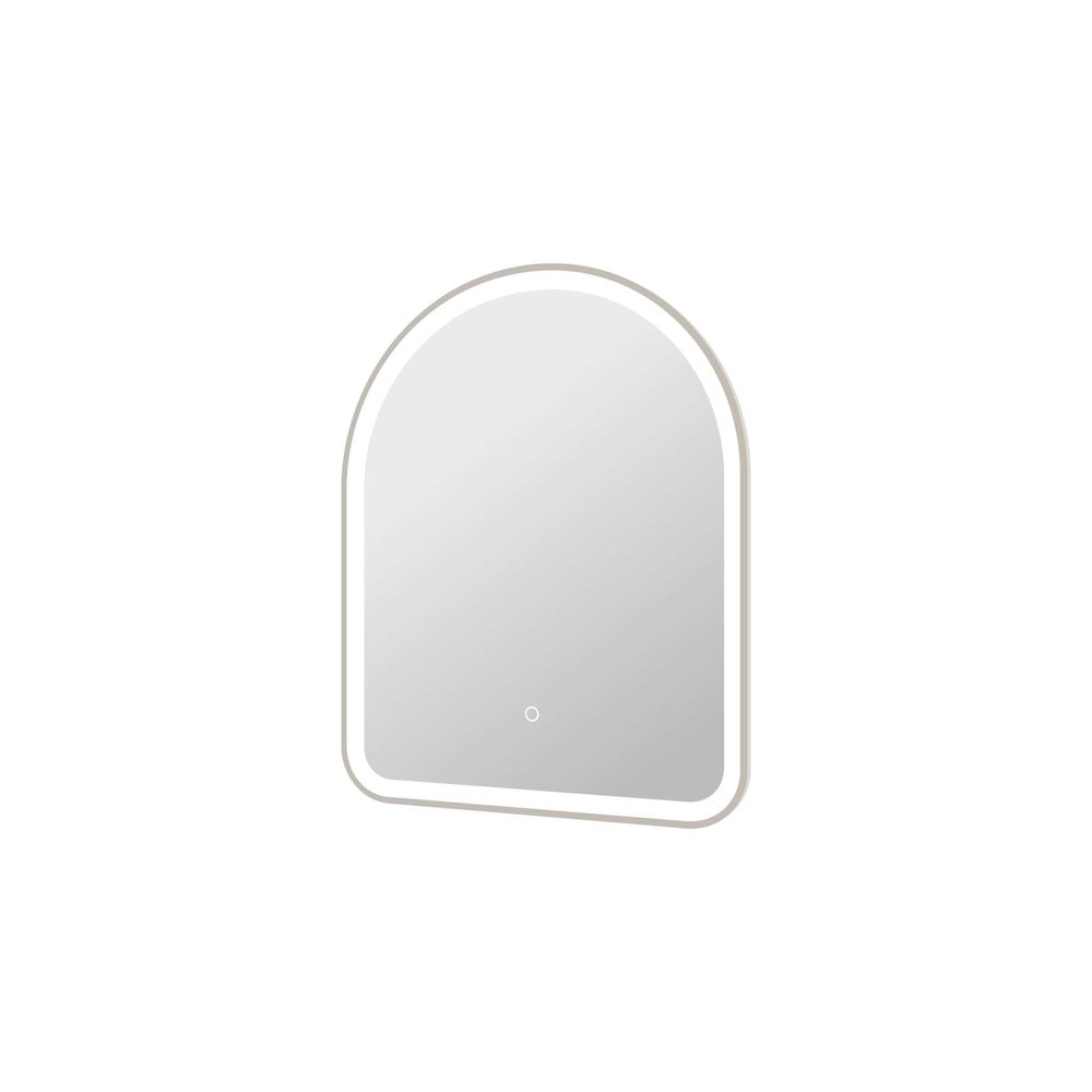 30 Inch Arch LED Front and Backlit Wall Mirror in Silver