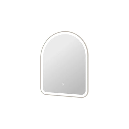 30 Inch Arch LED Front and Backlit Wall Mirror in Silver
