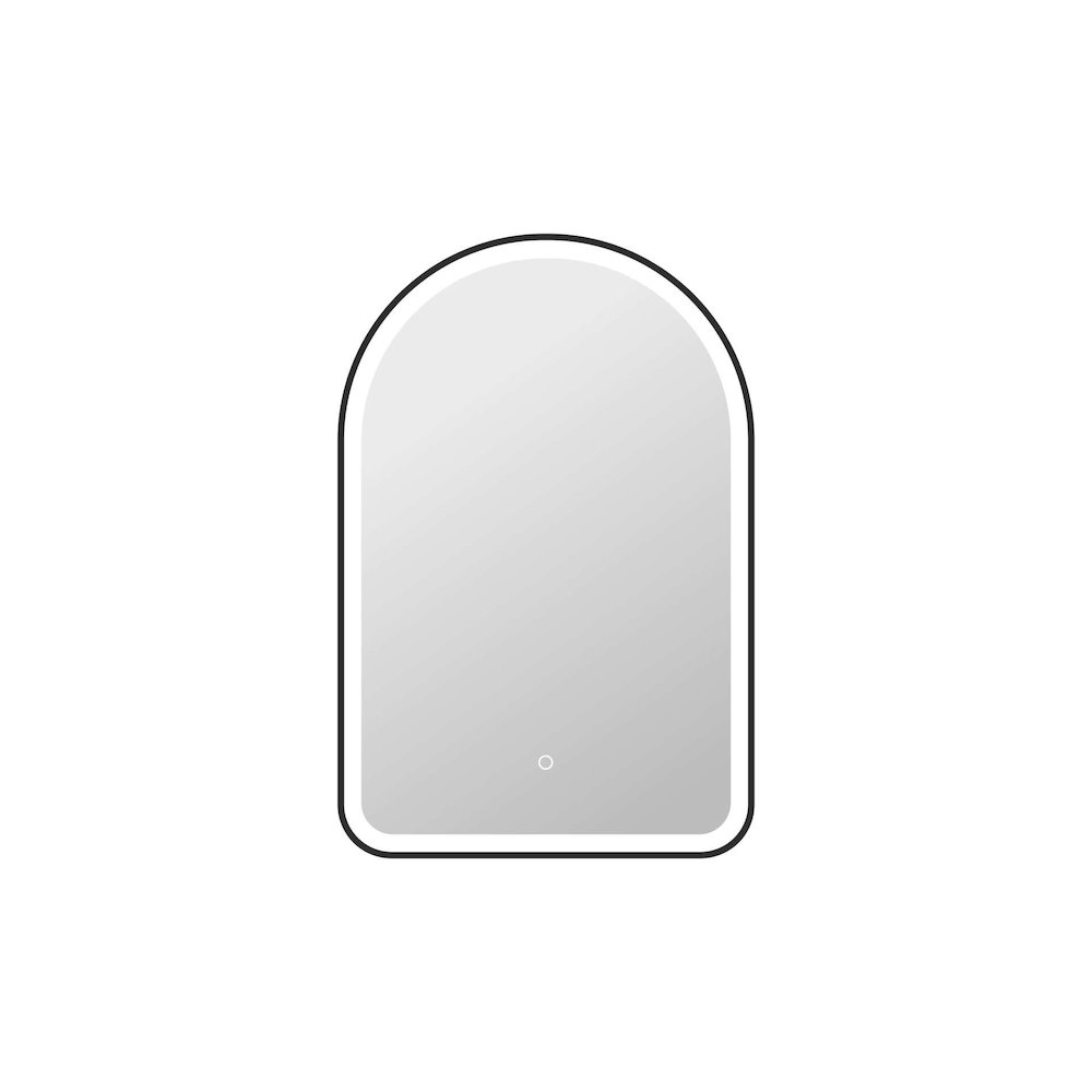 36 Inch Arch LED Front and Backlit Wall Mirror in Black