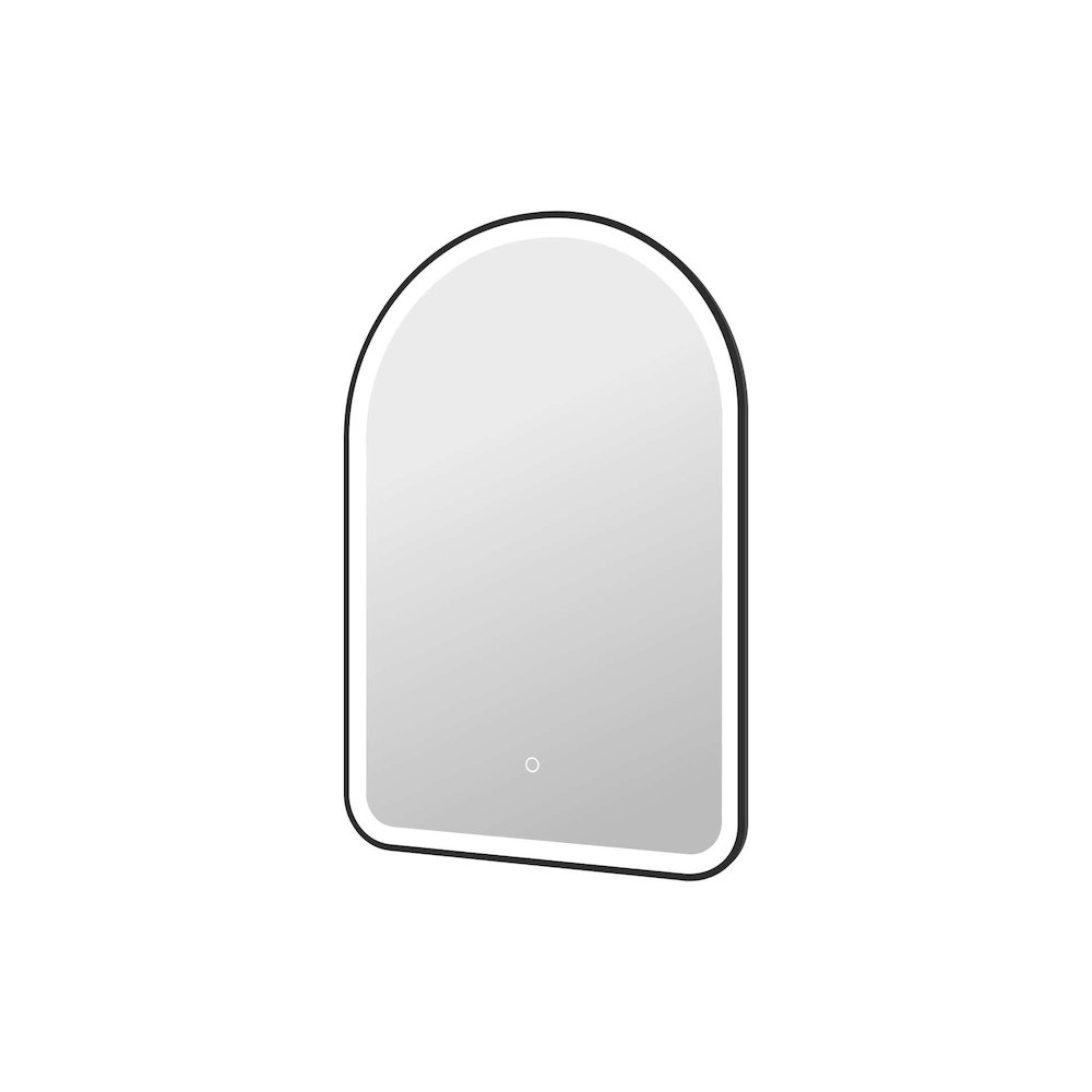 36 Inch Arch LED Front and Backlit Wall Mirror in Black