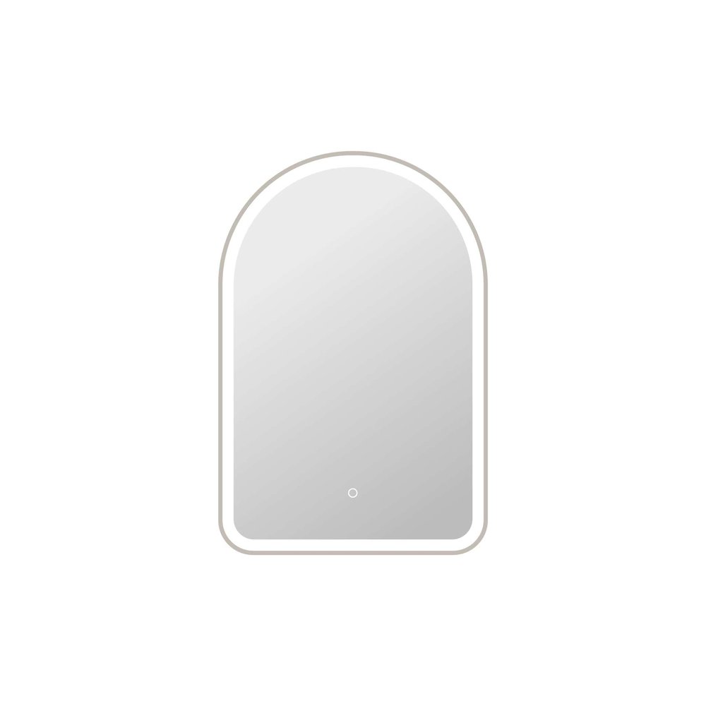 36 Inch Arch LED Front and Backlit Wall Mirror in Silver