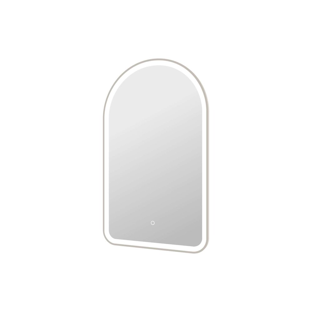 40 Inch Arch LED Front and Backlit Wall Mirror in Silver
