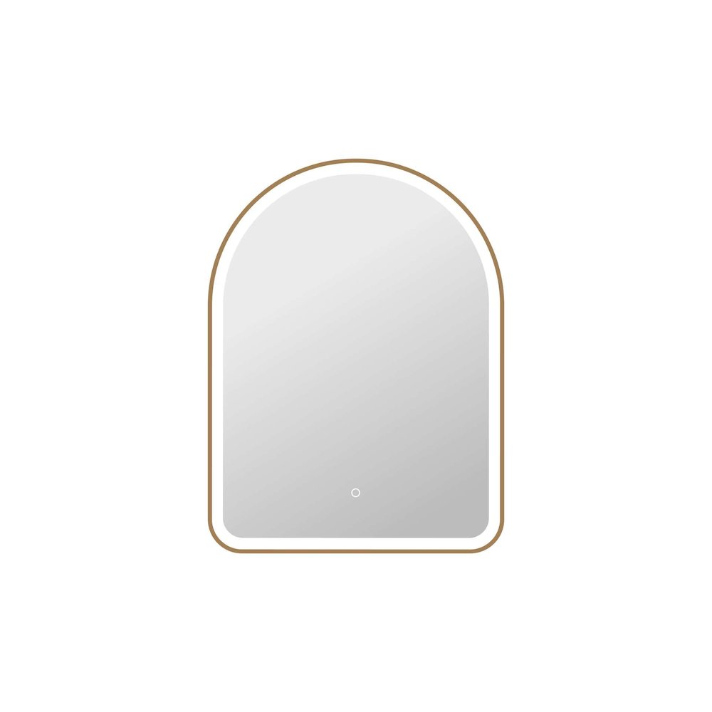 36 Inch Arch LED Front and Backlit Wall Mirror in Satin Gold
