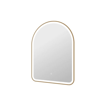 36 Inch Arch LED Front and Backlit Wall Mirror in Satin Gold