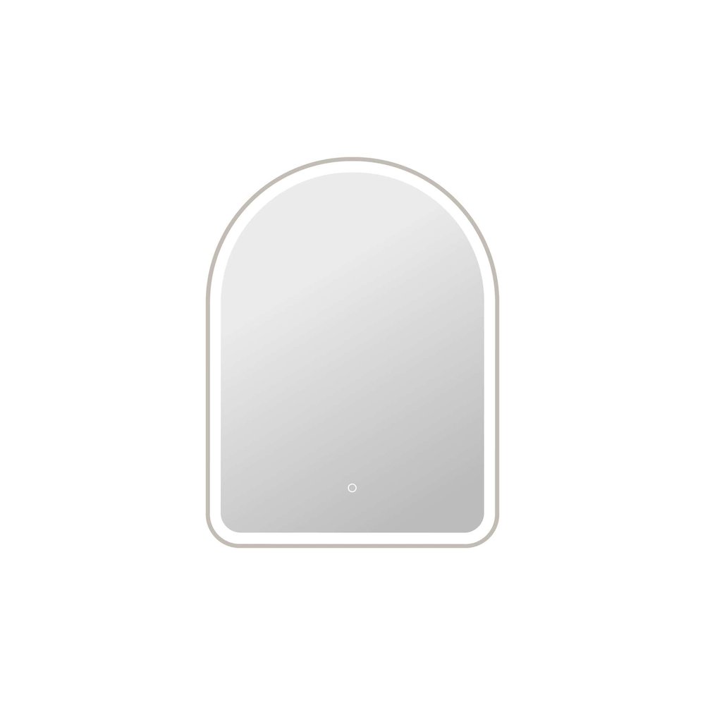 36 Inch Arch LED Front and Backlit Wall Mirror in Silver